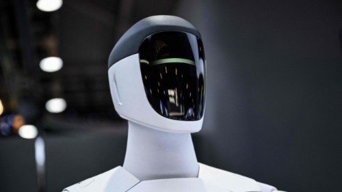 A humanoid robot by Intern Robotics is seen during the World Artificial Intelligence Conference ...