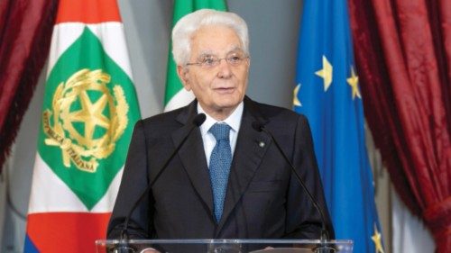 Il Presidente Sergio Mattarella rivolge il suo indirizzo di saluto in occasione dell'incontro con i ...