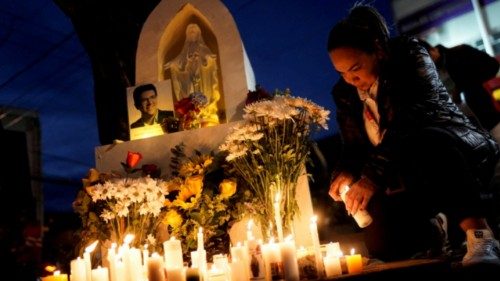 People light candles at a memorial set up at the site where Colombian Senator Miguel Uribe Turbay ... People light candles at a memorial set up at the site where Colombian Senator Miguel Uribe Turbay ...