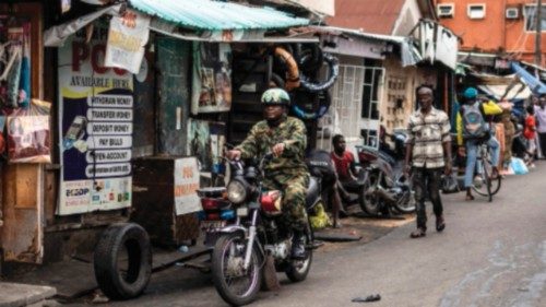 A security officer drives a motorcycle at the Obalende market area of Lagos on August 13, 2025. ... A security officer drives a motorcycle at the Obalende market area of Lagos on August 13, 2025. ...