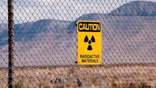 Socorro, New Mexico, USA - April 2, 2016: Warning signs about radioactive materials were erected at ... Socorro, New Mexico, USA - April 2, 2016: Warning signs about radioactive materials were erected at ...
