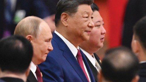 China?s President Xi Jinping (C), North Korea?s leader Kim Jong Un (center-R) and Russia?s President ... China?s President Xi Jinping (C), North Korea?s leader Kim Jong Un (center-R) and Russia?s President ...