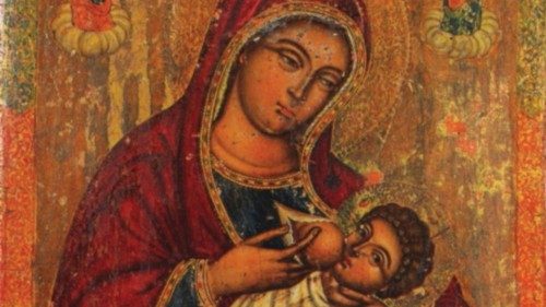 Icona della Madre di Dio Galaktotrofusa Aleppo Siria XVIII secolo.JPG
