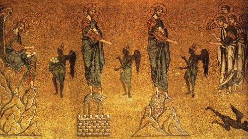 «As tentações de Cristo» (mosaico conservado na basílica de São Marcos, Veneza)