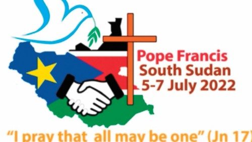  Lema e logótipo da viagem papal ao  Sudão do Sul  POR-013