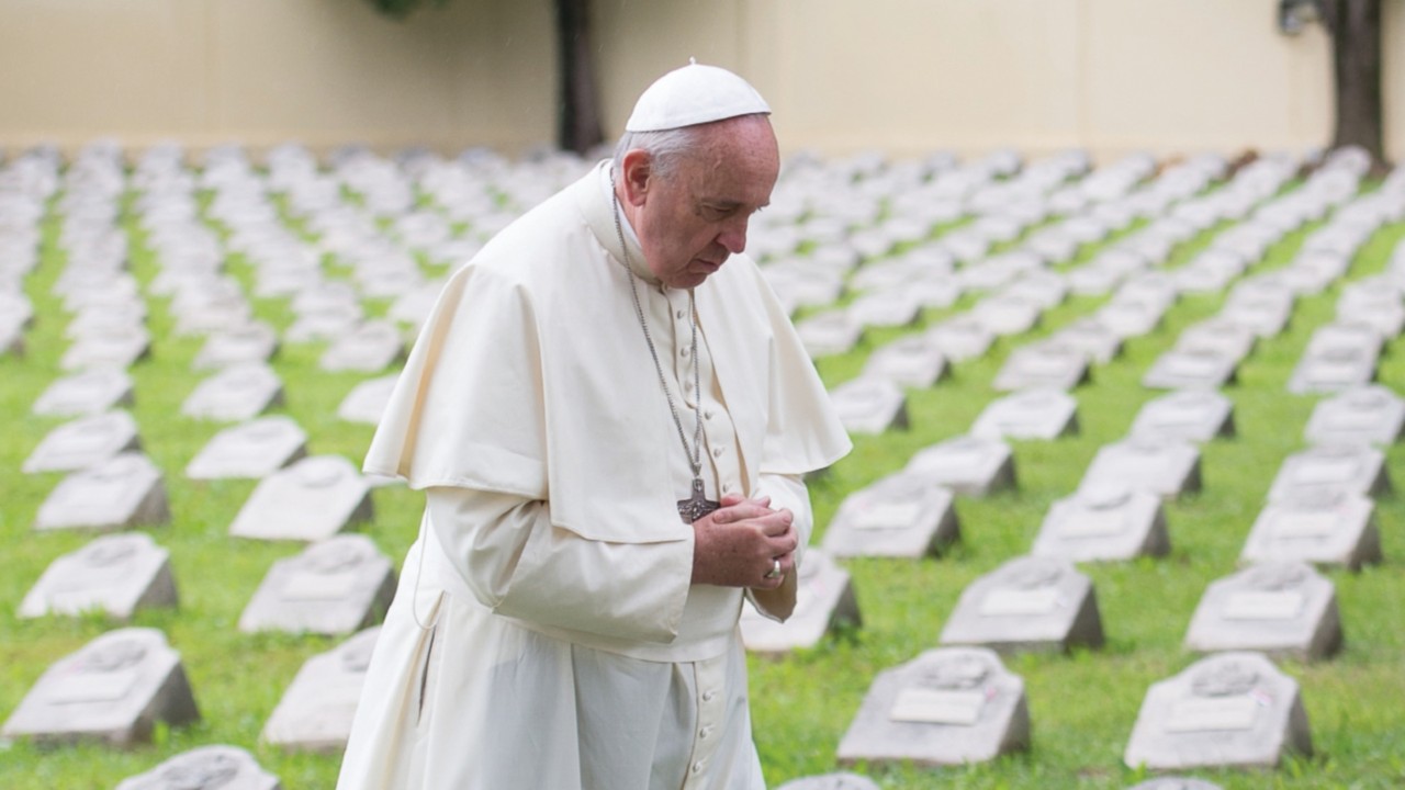 -S.S. Francesco-Visita al Cimitero austro-ungarico di Fogliano  13-09-2014 - (Copyright ...