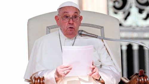 Pope Francis speaks during his weekly general audience on St. Peter's square in Vatican City on ... Pope Francis speaks during his weekly general audience on St. Peter's square in Vatican City on ...