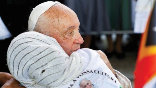 Pope Francis greets a Catholic faithful at the Cathedral of the Immaculate Conception, during his ... Pope Francis greets a Catholic faithful at the Cathedral of the Immaculate Conception, during his ...