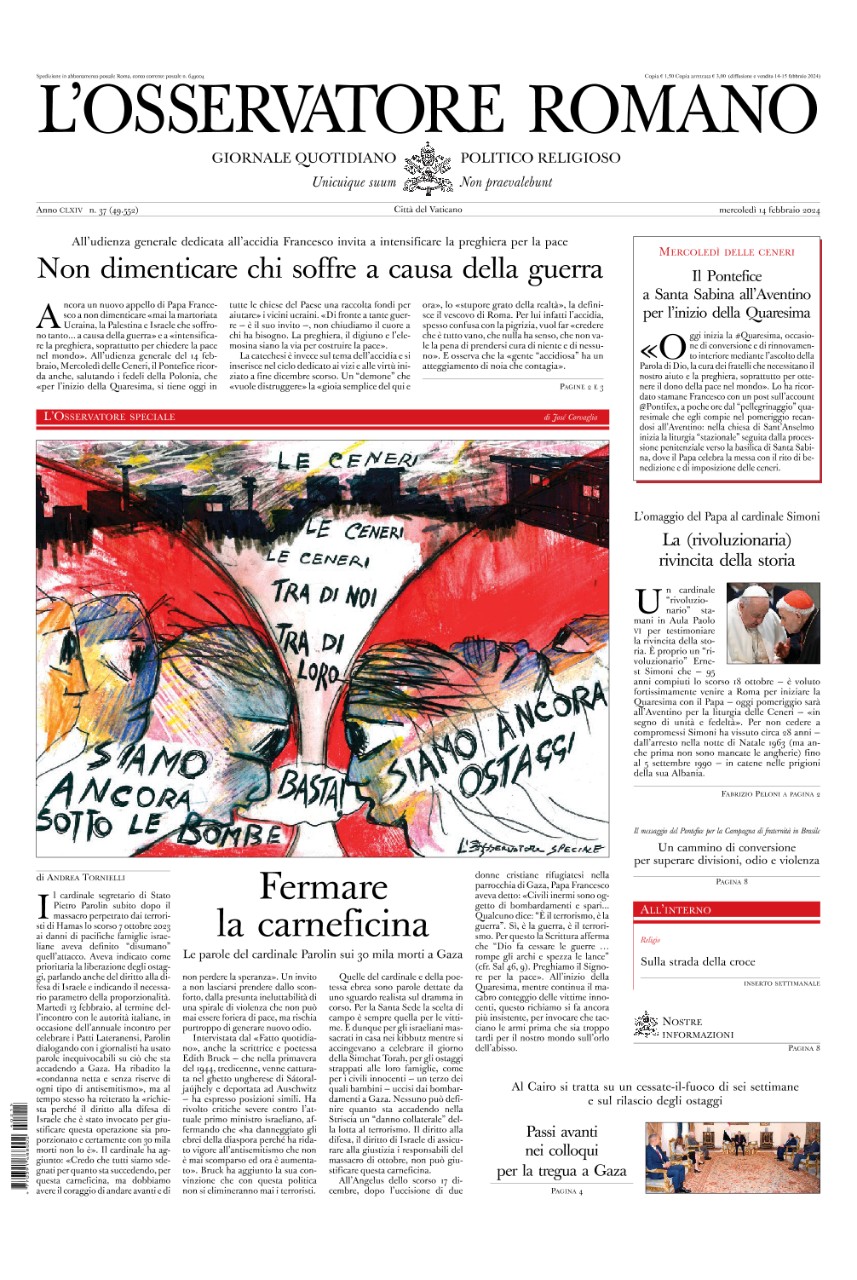 Edizione Quotidiana del 14 febbraio 2024 L